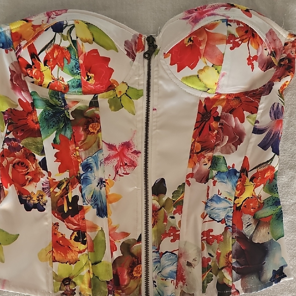 Floral Bustier Top By Say What L